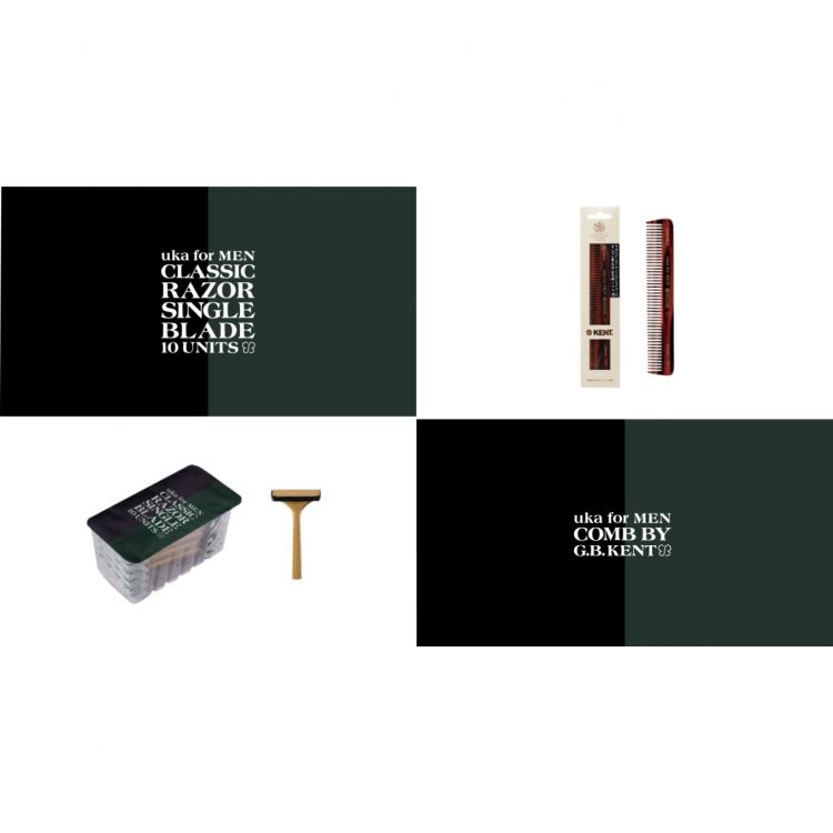 清潔感から生まれる品格は大人の身だしなみ。トータルビューティカンパニーukaからuka フォーメン クラシック レイザー シングルブレイドとコーム バイ ジービーケントが11月18日(水)に発売。画像